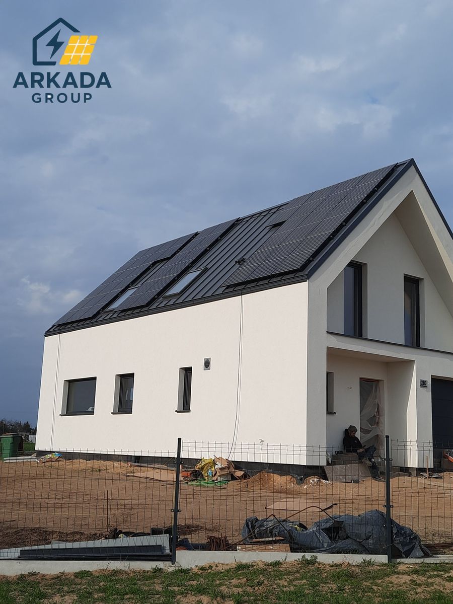 Fotowoltaika na nowym domu jednorodzinnym