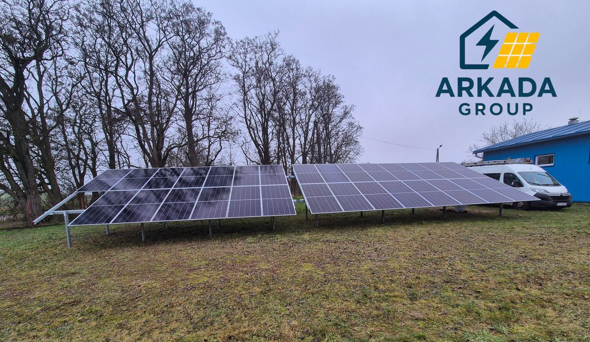 Wolnostojąca instalacja fotowoltaiczna na działce